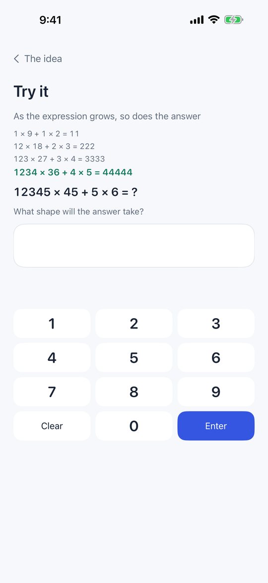 Interactive board for trying the method