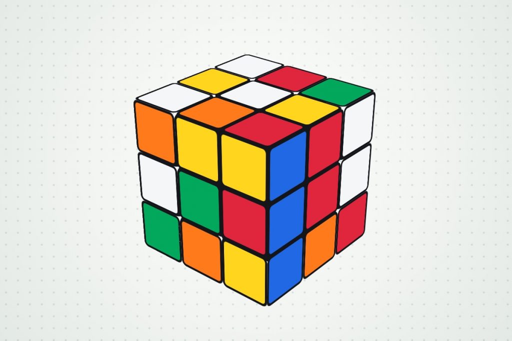 뒤섞인 3×3 루빅스 큐브