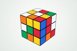 뒤섞인 3×3 루빅스 큐브