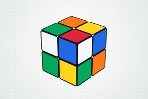 뒤섞인 2×2 루빅스 큐브